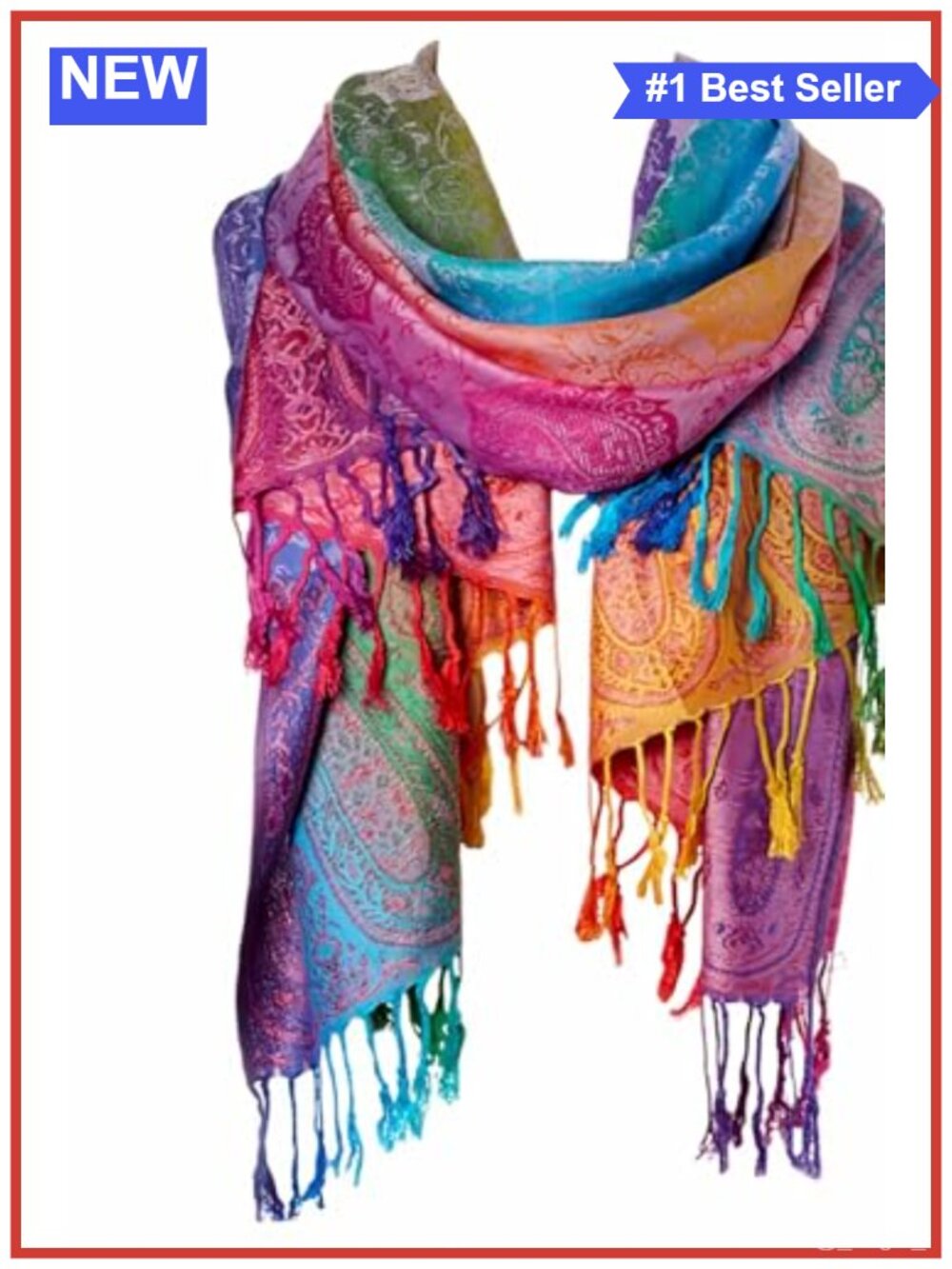 Bohemian Floral Print Oversized Beach Wrap Scarf Lightweight Travel Shawl